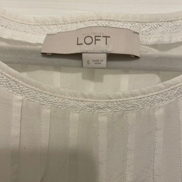 Loft White Ruffle Sleeveless Blouse (5 clothing items for $15) - Picture 5 of 5